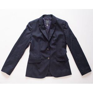 J. Crew Super 120’s Pinstripe Wool Blazer Navy  |  Size 4